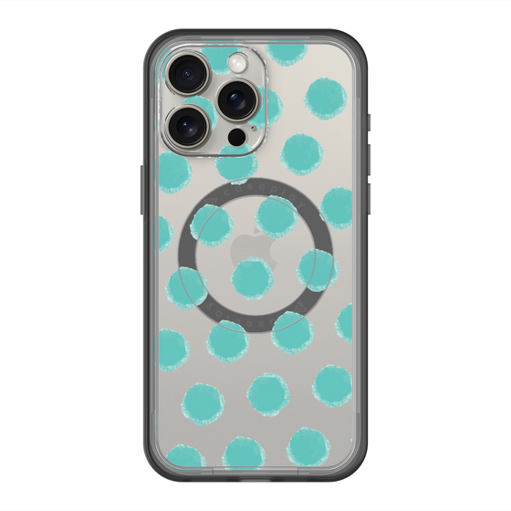 スリムプロテクションプレミアムケース with MagSafe［ オリジナル - 推し色水玉 - グリーン ］