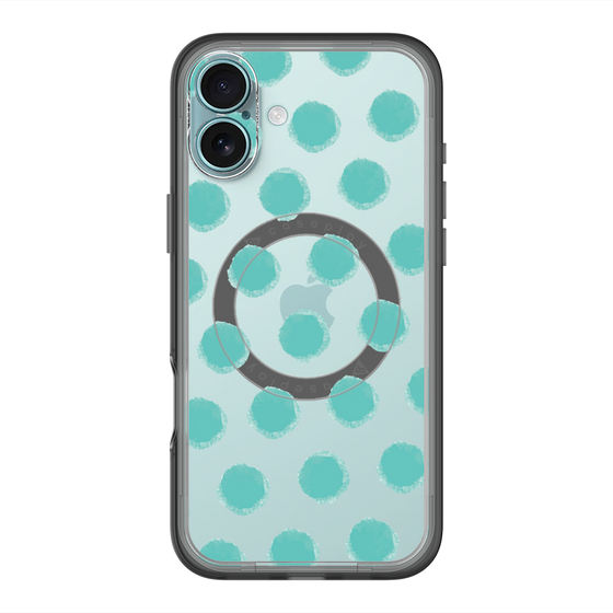 スリムプロテクションプレミアムケース with MagSafe［ オリジナル - 推し色水玉 - グリーン ］
