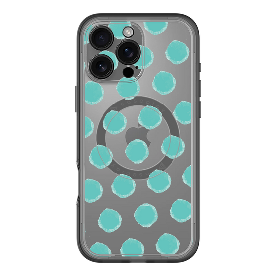 スリムプロテクションプレミアムケース with MagSafe［ オリジナル - 推し色水玉 - グリーン ］
