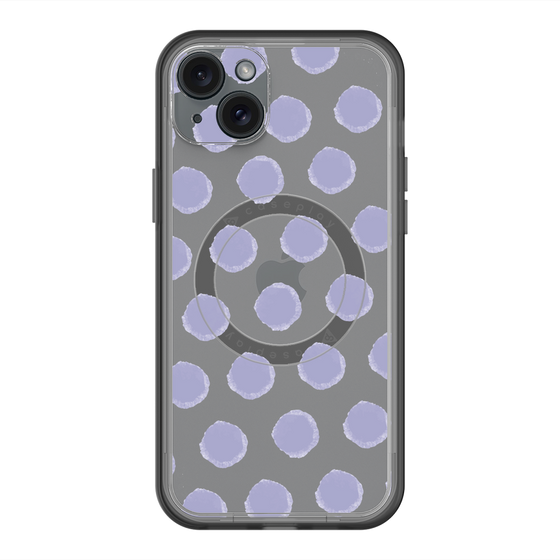 スリムプロテクションプレミアムケース with MagSafe［ オリジナル - 推し色水玉 - パープル ］