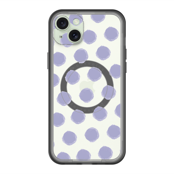 スリムプロテクションプレミアムケース with MagSafe［ オリジナル - 推し色水玉 - パープル ］