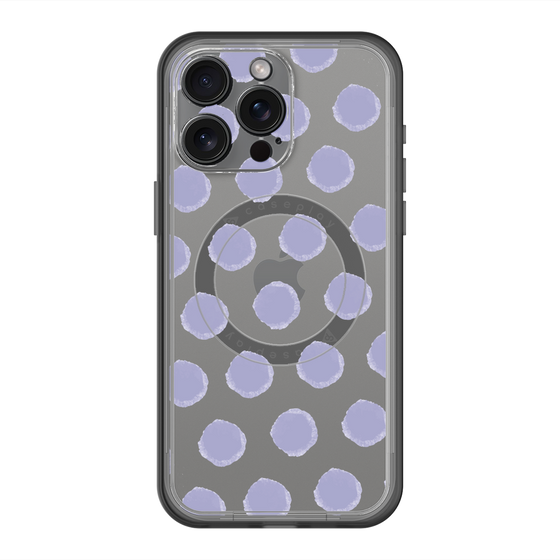 スリムプロテクションプレミアムケース with MagSafe［ オリジナル - 推し色水玉 - パープル ］