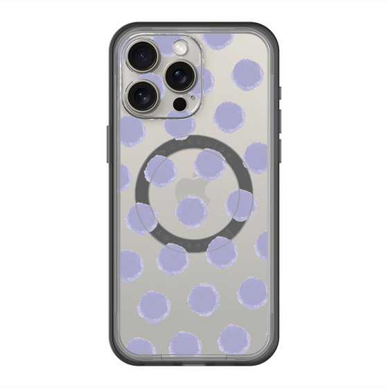 スリムプロテクションプレミアムケース with MagSafe［ オリジナル - 推し色水玉 - パープル ］