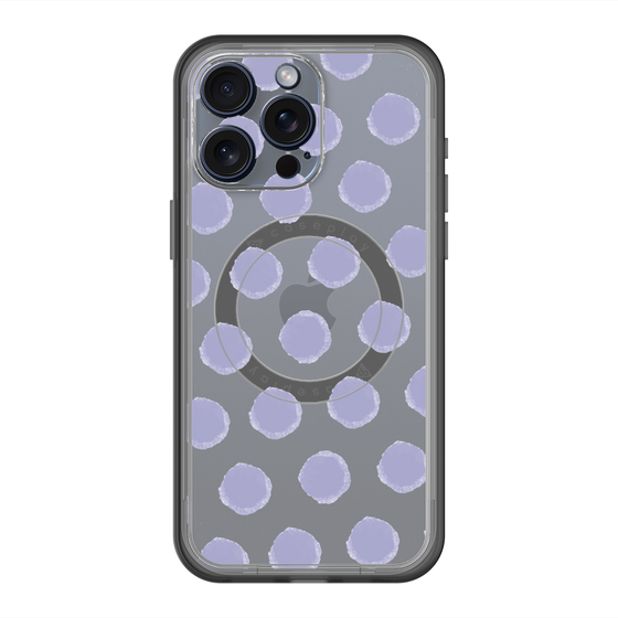 スリムプロテクションプレミアムケース with MagSafe［ オリジナル - 推し色水玉 - パープル ］