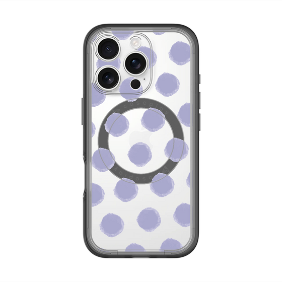 スリムプロテクションプレミアムケース with MagSafe［ オリジナル - 推し色水玉 - パープル ］
