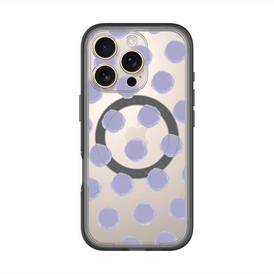 スリムプロテクションプレミアムケース with MagSafe［ オリジナル - 推し色水玉 - パープル ］