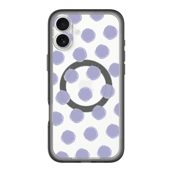 スリムプロテクションプレミアムケース with MagSafe［ オリジナル - 推し色水玉 - パープル ］