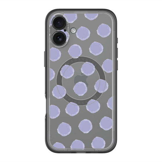 スリムプロテクションプレミアムケース with MagSafe［ オリジナル - 推し色水玉 - パープル ］