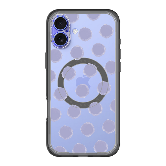 スリムプロテクションプレミアムケース with MagSafe［ オリジナル - 推し色水玉 - パープル ］