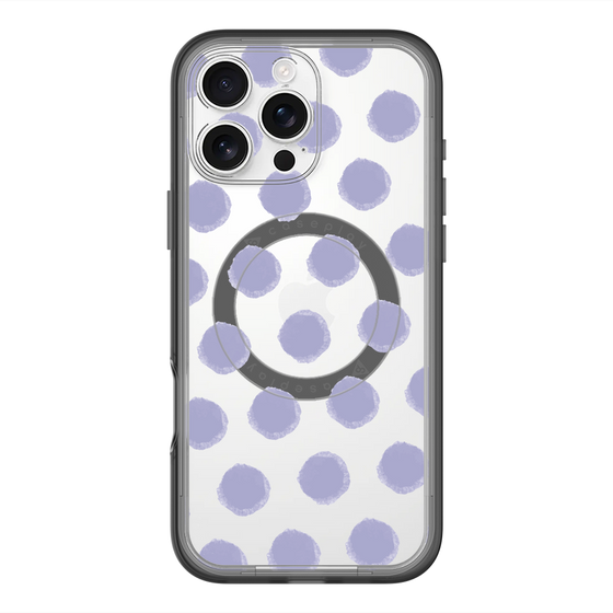 スリムプロテクションプレミアムケース with MagSafe［ オリジナル - 推し色水玉 - パープル ］