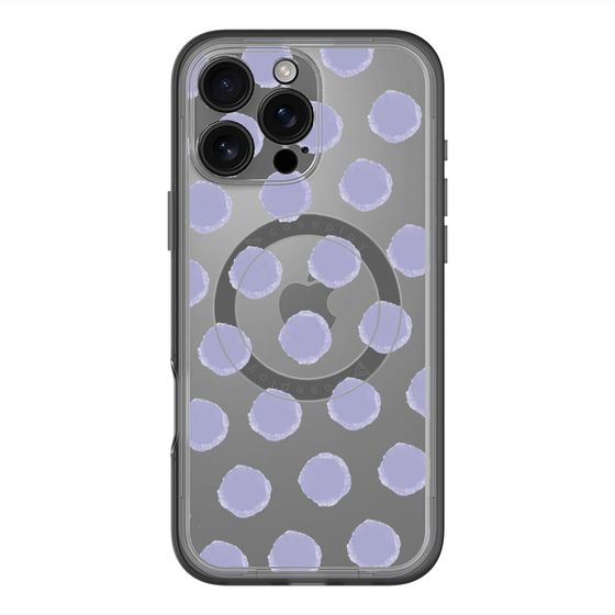 スリムプロテクションプレミアムケース with MagSafe［ オリジナル - 推し色水玉 - パープル ］