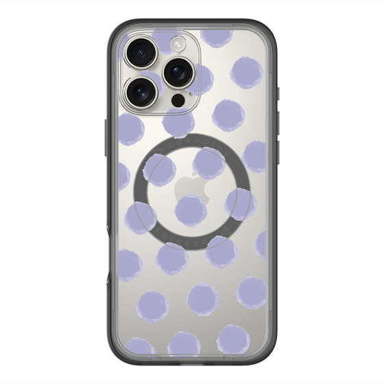 スリムプロテクションプレミアムケース with MagSafe［ オリジナル - 推し色水玉 - パープル ］
