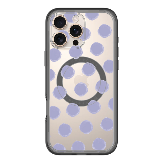 スリムプロテクションプレミアムケース with MagSafe［ オリジナル - 推し色水玉 - パープル ］