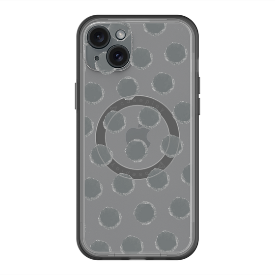 スリムプロテクションプレミアムケース with MagSafe［ オリジナル - 推し色水玉 - ブラック ］