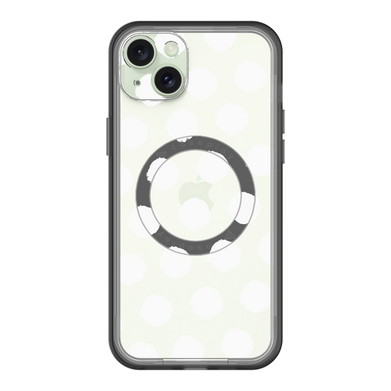 スリムプロテクションプレミアムケース with MagSafe［ オリジナル - 推し色水玉 - ホワイト ］