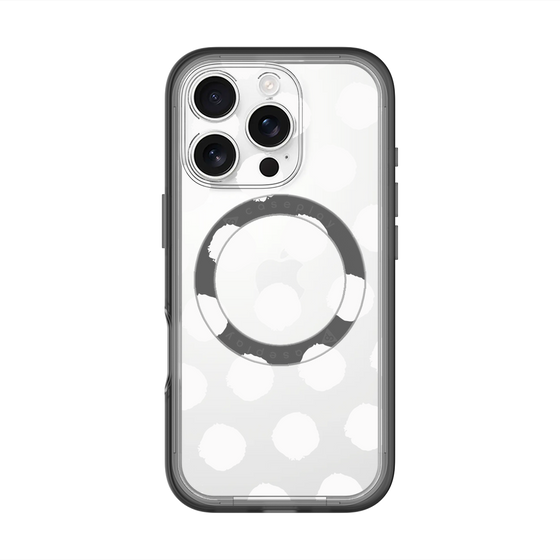 スリムプロテクションプレミアムケース with MagSafe［ オリジナル - 推し色水玉 - ホワイト ］