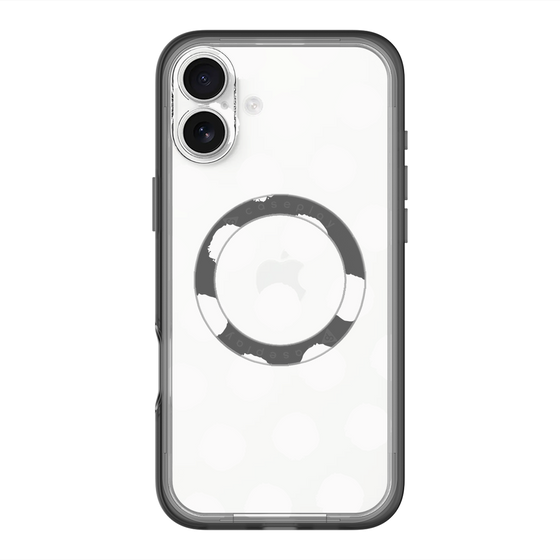 スリムプロテクションプレミアムケース with MagSafe［ オリジナル - 推し色水玉 - ホワイト ］