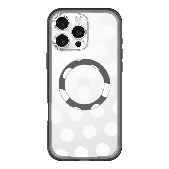 スリムプロテクションプレミアムケース with MagSafe［ オリジナル - 推し色水玉 - ホワイト ］