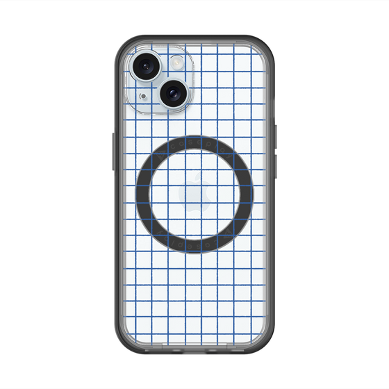 スリムプロテクションプレミアムケース with MagSafe［ オリジナル - 推し色チェック - ブルー ］