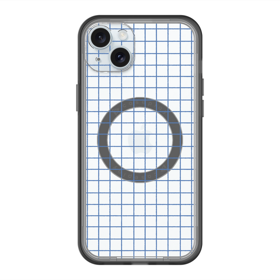 スリムプロテクションプレミアムケース with MagSafe［ オリジナル - 推し色チェック - ブルー ］