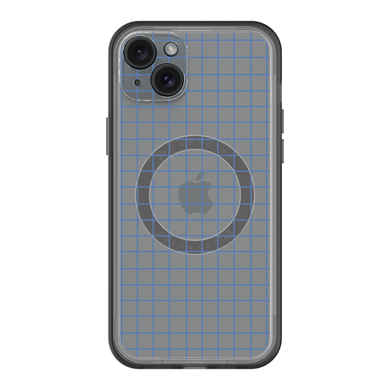 スリムプロテクションプレミアムケース with MagSafe［ オリジナル - 推し色チェック - ブルー ］