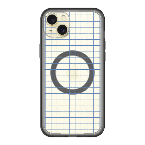スリムプロテクションプレミアムケース with MagSafe［ オリジナル - 推し色チェック - ブルー ］