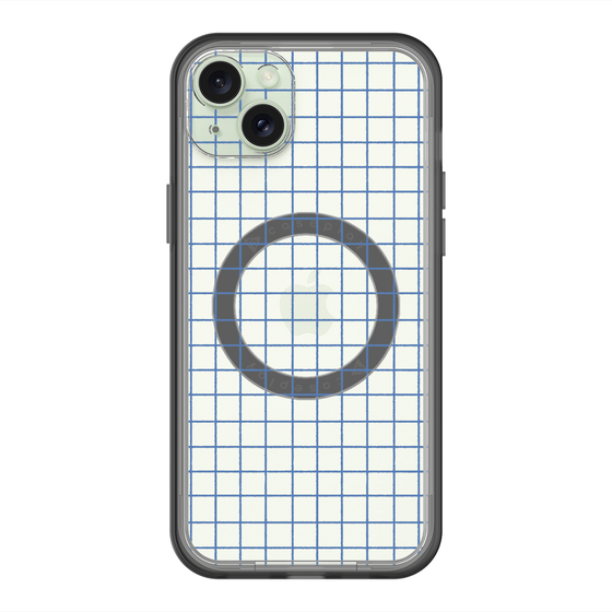 スリムプロテクションプレミアムケース with MagSafe［ オリジナル - 推し色チェック - ブルー ］