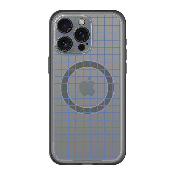 スリムプロテクションプレミアムケース with MagSafe［ オリジナル - 推し色チェック - ブルー ］
