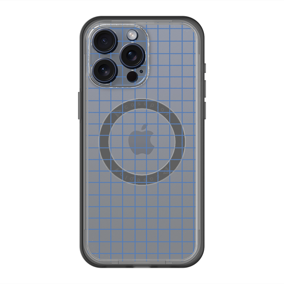 スリムプロテクションプレミアムケース with MagSafe［ オリジナル - 推し色チェック - ブルー ］