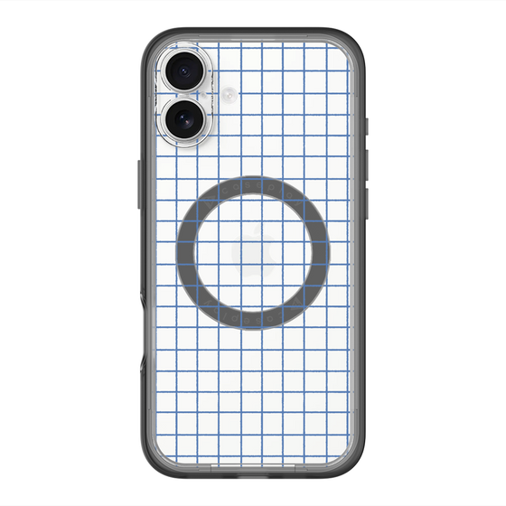 スリムプロテクションプレミアムケース with MagSafe［ オリジナル - 推し色チェック - ブルー ］