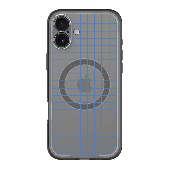 スリムプロテクションプレミアムケース with MagSafe［ オリジナル - 推し色チェック - ブルー ］