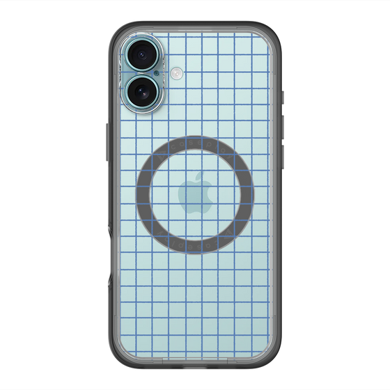 スリムプロテクションプレミアムケース with MagSafe［ オリジナル - 推し色チェック - ブルー ］