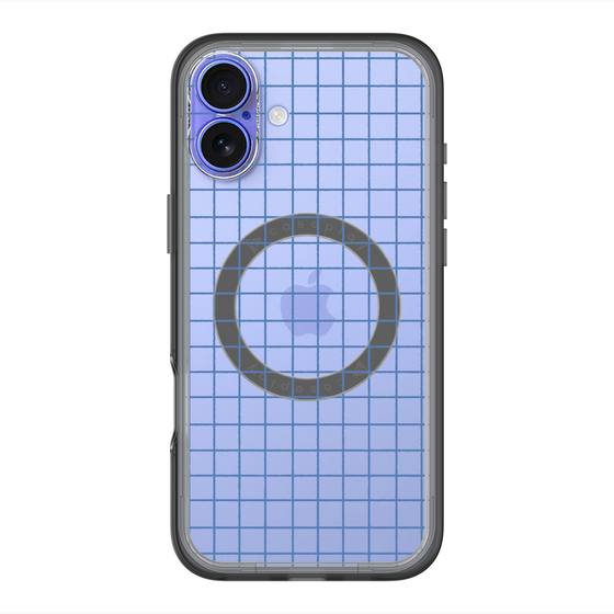 スリムプロテクションプレミアムケース with MagSafe［ オリジナル - 推し色チェック - ブルー ］