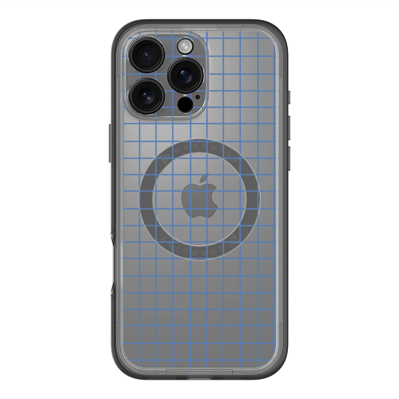スリムプロテクションプレミアムケース with MagSafe［ オリジナル - 推し色チェック - ブルー ］