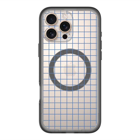 スリムプロテクションプレミアムケース with MagSafe［ オリジナル - 推し色チェック - ブルー ］