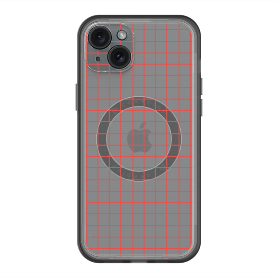 スリムプロテクションプレミアムケース with MagSafe［ オリジナル - 推し色チェック - レッド ］
