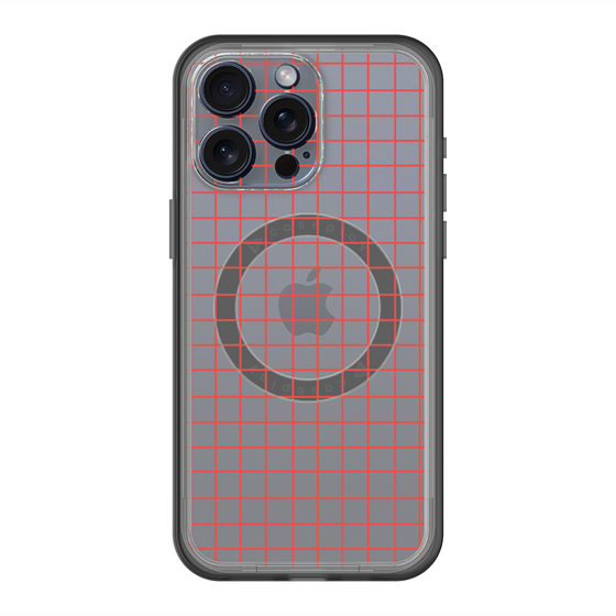 スリムプロテクションプレミアムケース with MagSafe［ オリジナル - 推し色チェック - レッド ］