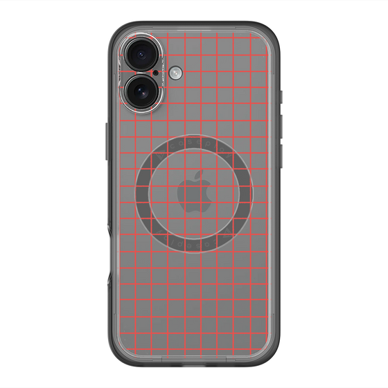 スリムプロテクションプレミアムケース with MagSafe［ オリジナル - 推し色チェック - レッド ］