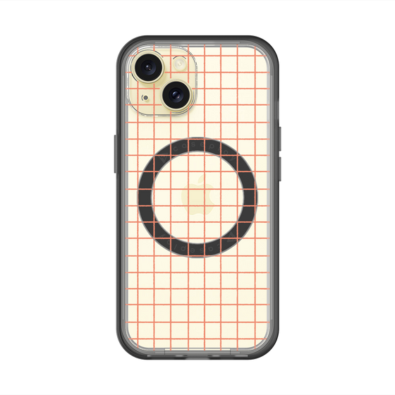 スリムプロテクションプレミアムケース with MagSafe［ オリジナル - 推し色チェック - オレンジ ］