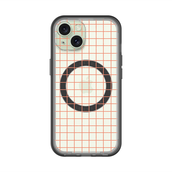 スリムプロテクションプレミアムケース with MagSafe［ オリジナル - 推し色チェック - オレンジ ］