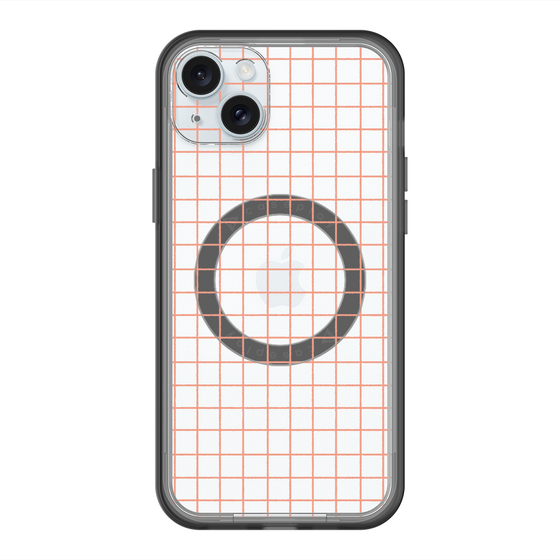 スリムプロテクションプレミアムケース with MagSafe［ オリジナル - 推し色チェック - オレンジ ］