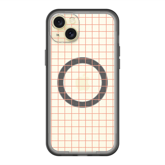 スリムプロテクションプレミアムケース with MagSafe［ オリジナル - 推し色チェック - オレンジ ］