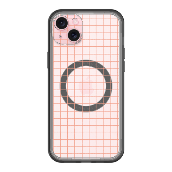 スリムプロテクションプレミアムケース with MagSafe［ オリジナル - 推し色チェック - オレンジ ］