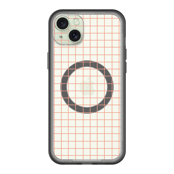 スリムプロテクションプレミアムケース with MagSafe［ オリジナル - 推し色チェック - オレンジ ］