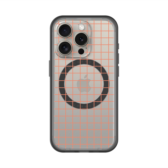 スリムプロテクションプレミアムケース with MagSafe［ オリジナル - 推し色チェック - オレンジ ］