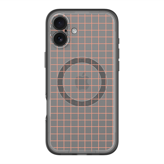 スリムプロテクションプレミアムケース with MagSafe［ オリジナル - 推し色チェック - オレンジ ］