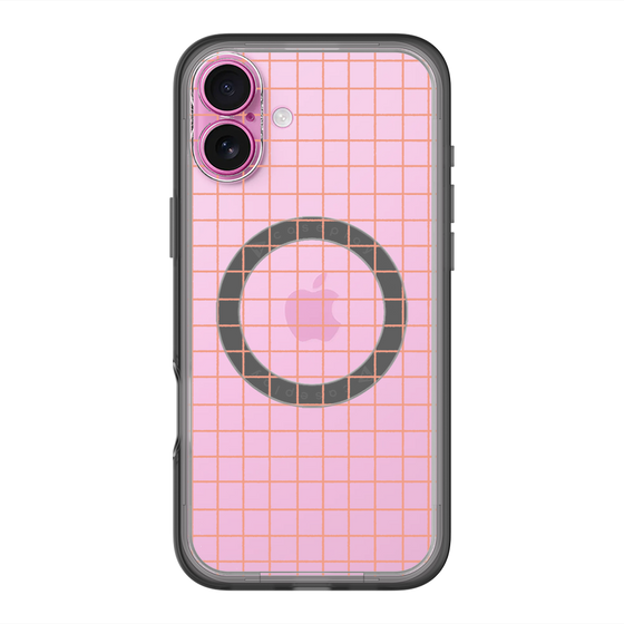 スリムプロテクションプレミアムケース with MagSafe［ オリジナル - 推し色チェック - オレンジ ］