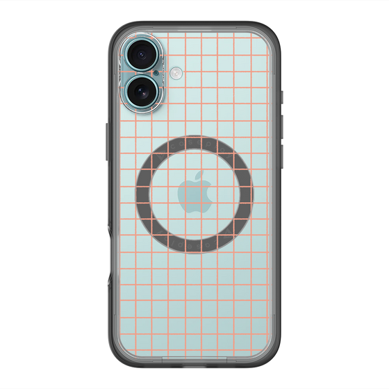 スリムプロテクションプレミアムケース with MagSafe［ オリジナル - 推し色チェック - オレンジ ］