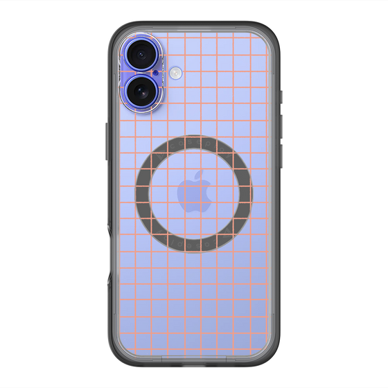スリムプロテクションプレミアムケース with MagSafe［ オリジナル - 推し色チェック - オレンジ ］