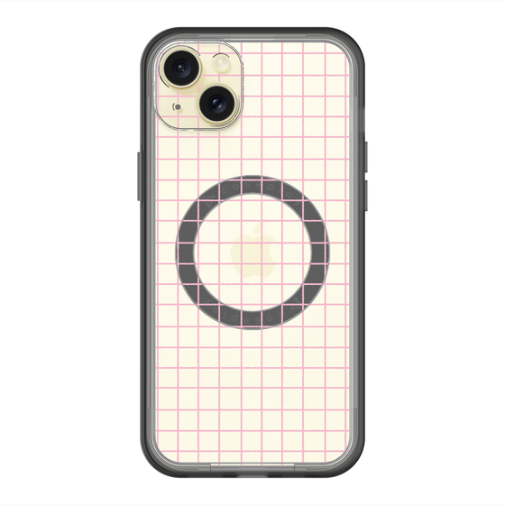 スリムプロテクションプレミアムケース with MagSafe［ オリジナル - 推し色チェック - ピンク ］
